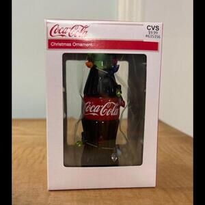 COCA COLA KURT‎ S. ADLER  COKE GLASS 4" CHRISTMAS LIGHTS ORNAMENT NEW 2023